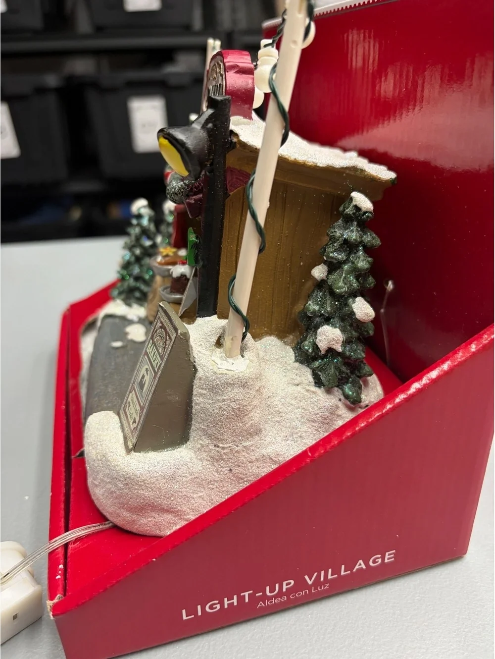 Christmas Village Booth Lighted Bakery String Lights Baked Goodies Bakery